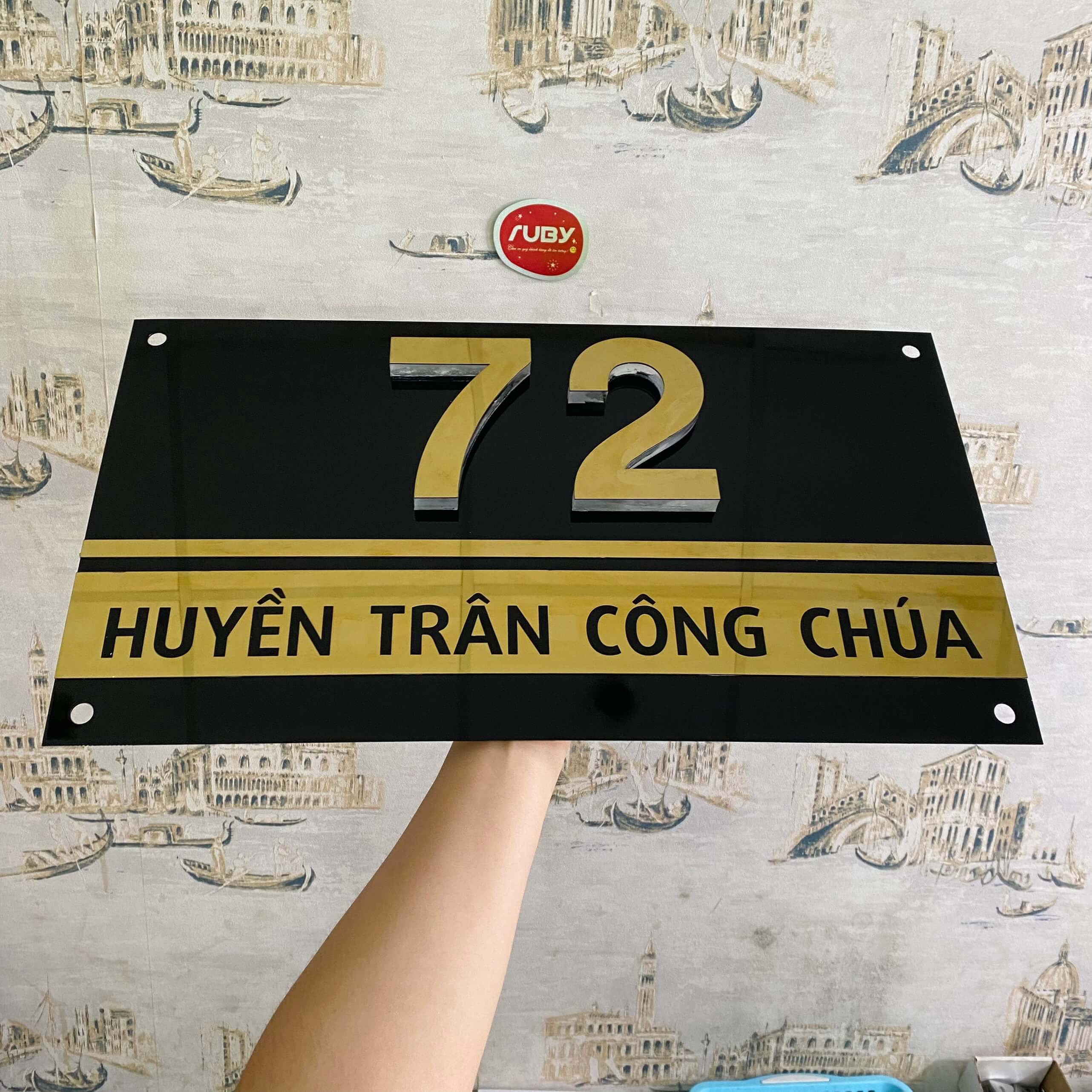 Mẫu bảng số nhà đẹp – Làm theo địa chỉ mới sau sáp nhập tỉnh thành