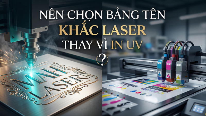 Nên Chọn Bảng Tên Khắc Laser Thay Vì In UV?