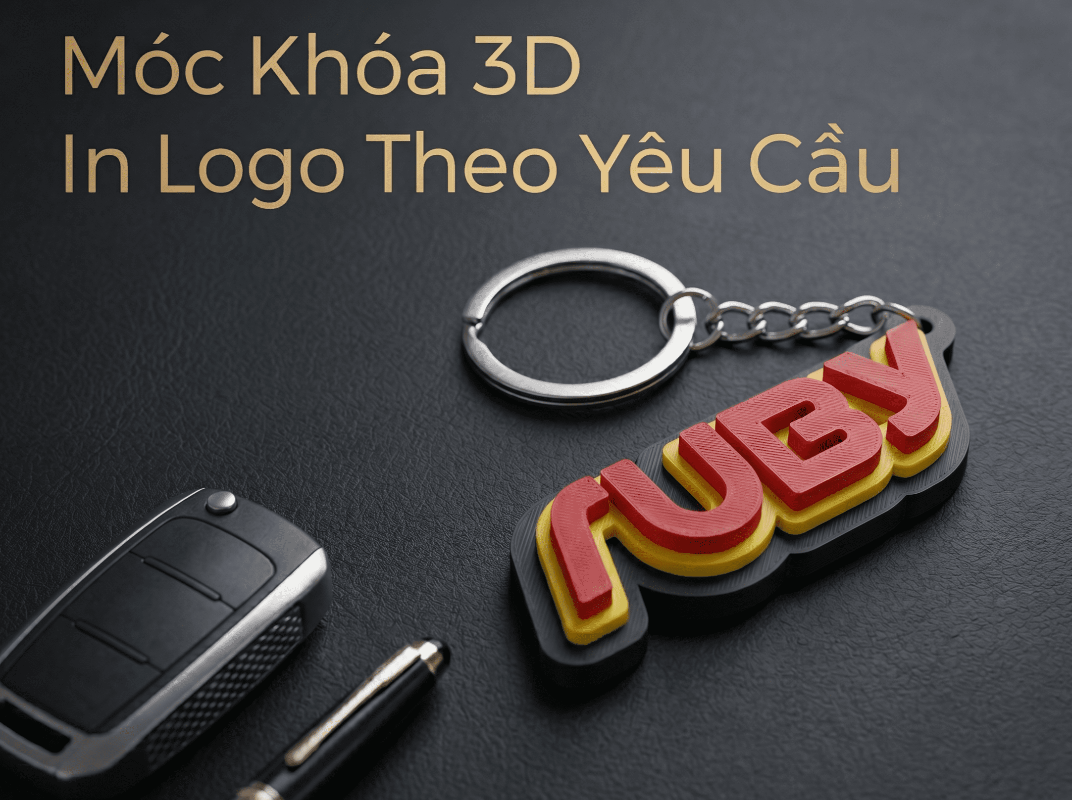 Dịch vụ in móc khóa 3D logo theo yêu cầu chất lượng cao. Thiết kế độc đáo, đường nét sắc sảo, bền đẹp. Nhận làm quà tặng cá nhân, doanh nghiệp.