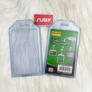 Bao đựng thẻ tên nhựa dẻo đứng - có thiết kế hở ở phần trên để dễ dàng rút thẻ ra vào